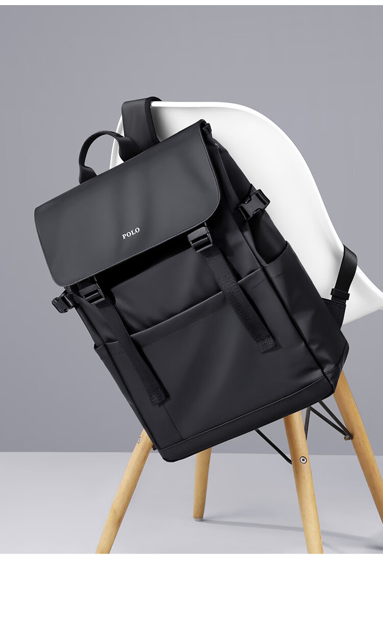 POLO Backpack for Men, Lightweight Travel Backpack with Flip Cover, 15.6/16 Inch Laptop Bag, Business Travel Bag 17