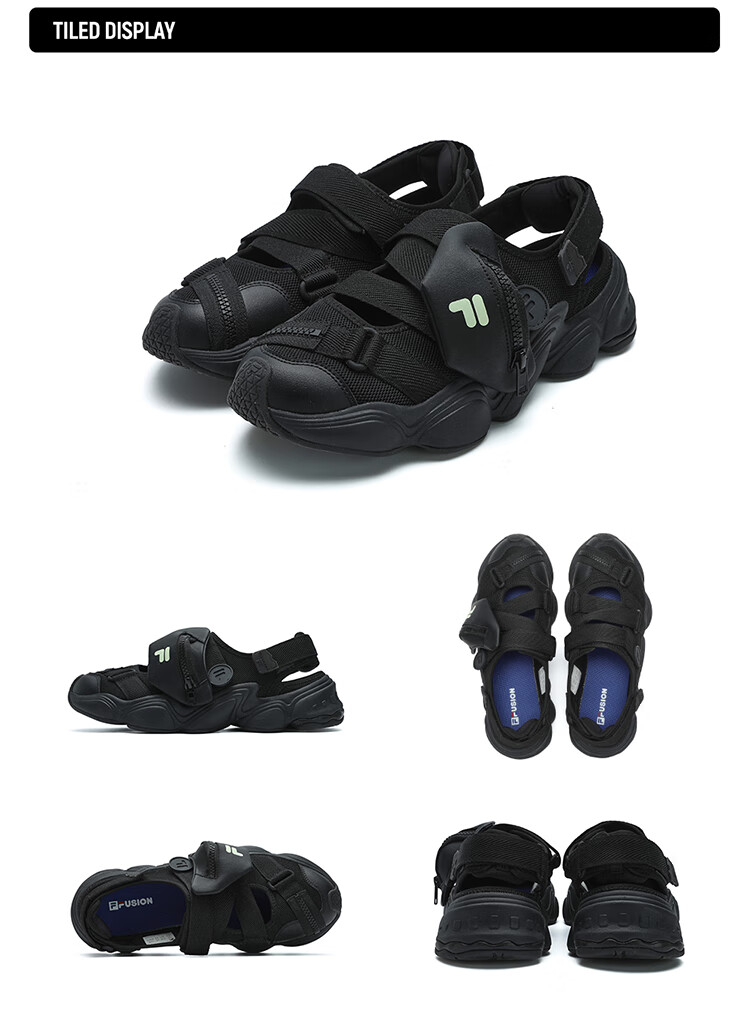 FILA FUSION FILA Trendy Men's Sports Sandals Casual Athletic Monster Shoes 7
