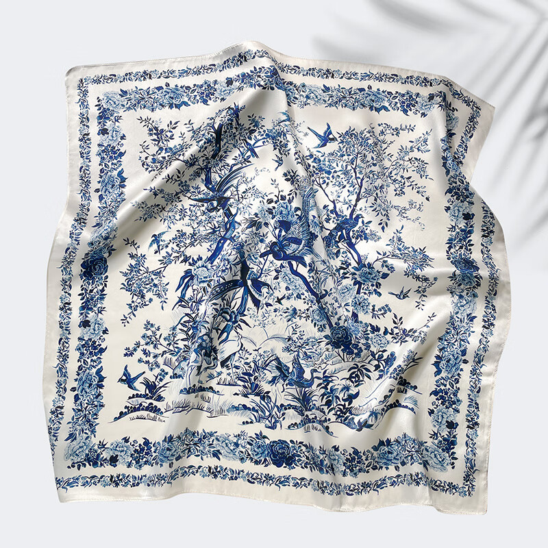 Hangsilu Silk Scarf for Women, Mulberry Silk Square Scarf, Fashionable Neck Scarf, Birthday Gift, Mid-Autumn Festival Gift for Mom, Elders And Teachers