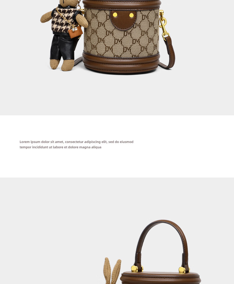 Aiqinghai Handbag, Women's Bucket Bag, Crossbody Shoulder Cylindrical Phone Bag, Niche Birthday Mother's Day Gift, Practical Present for Mom 27