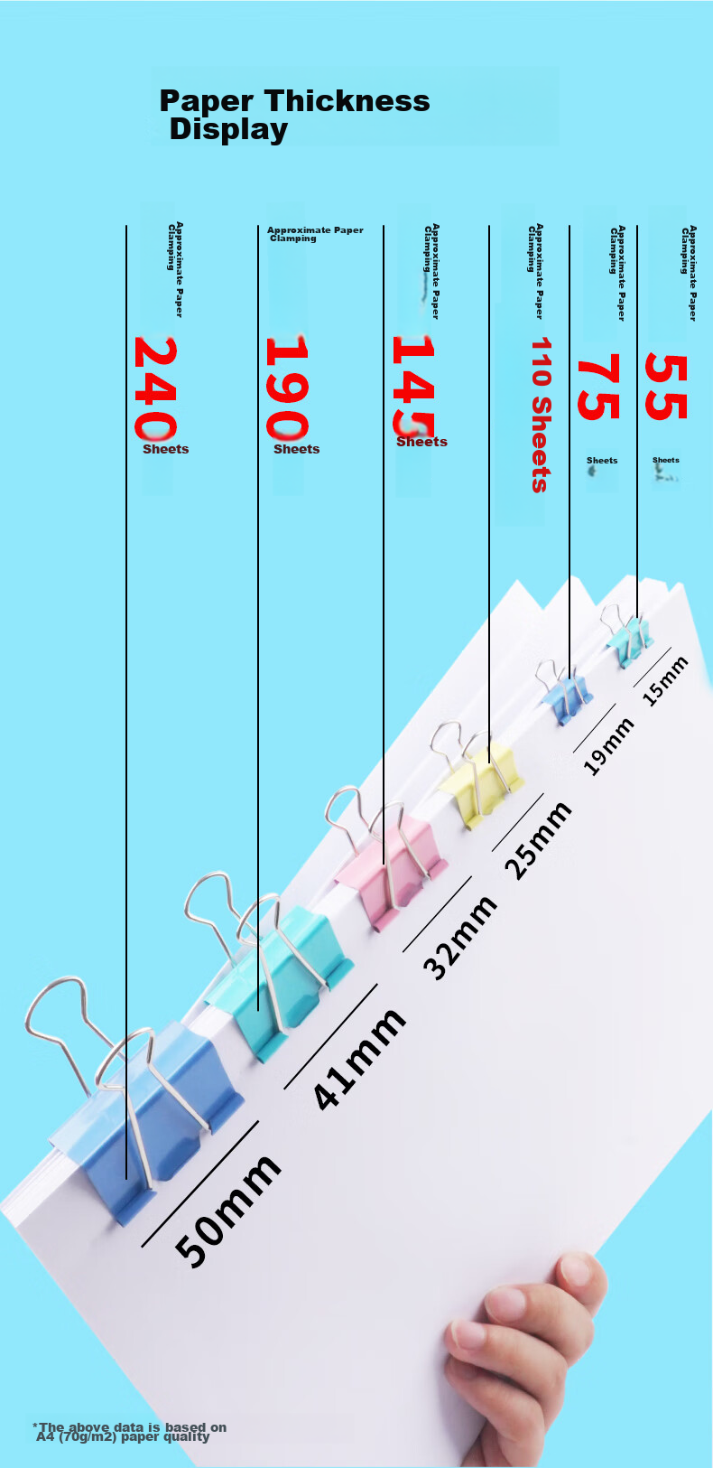 M&G Stationery Popular Product, 6#15mm, 60 Pieces/jar, Colorful Binder Clips, Small Metal Bill Clips, Eplus Series Office Binder Clips, ABS92743 3