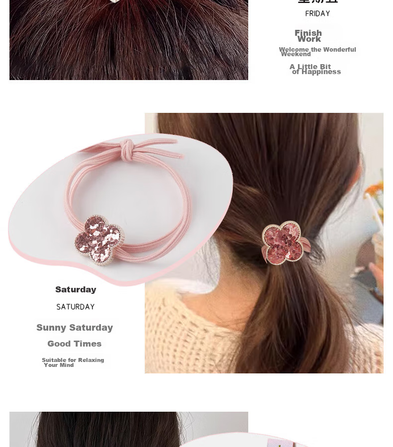 Gunai Sweet One-Week Hair Ties, Hair Bands, Hair Elastics, Hair Accessories Gift Box, Practical Birthday Present for Girls 8