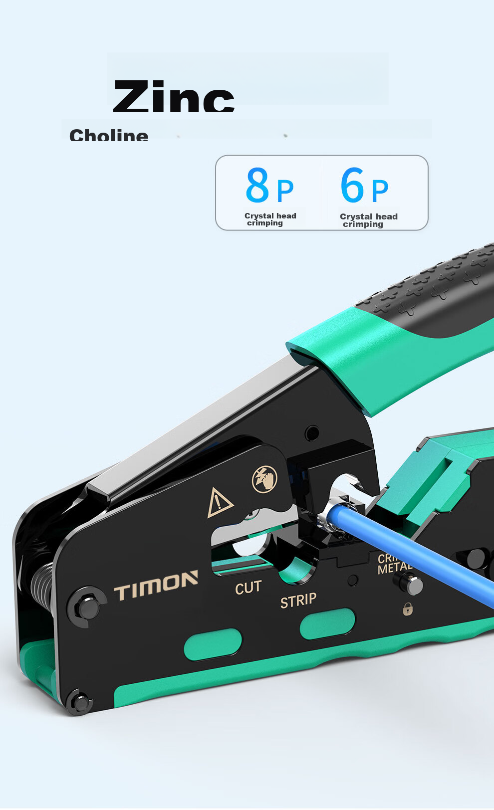TIMON Multi-Functional Wire Stripper And Crimper, Suitable for Network Cable Patch Panels And Network Module Tools, Wire Stripping Tool, Small Yellow Knife, 1 Piece 4
