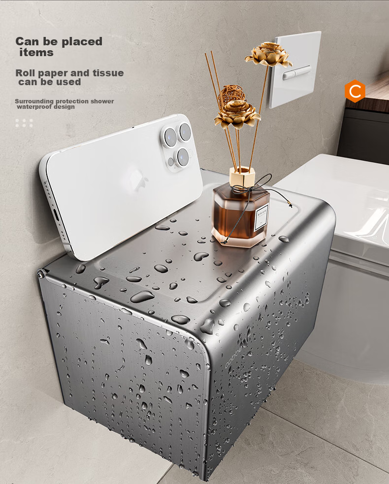 Cobbe Space Aluminum Bathroom Towel Rack No-Drill Towel Holder Bathroom Storage Shelf Towel Bar Bathroom Accessories Set 24