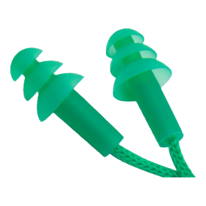 Baoweikang Noise-Reducing Wired Earplugs, Silicone Comfortable Christmas Tree-Shaped Soundproof Earplugs for Sleep, Work And Study 6633 (30 Pairs)