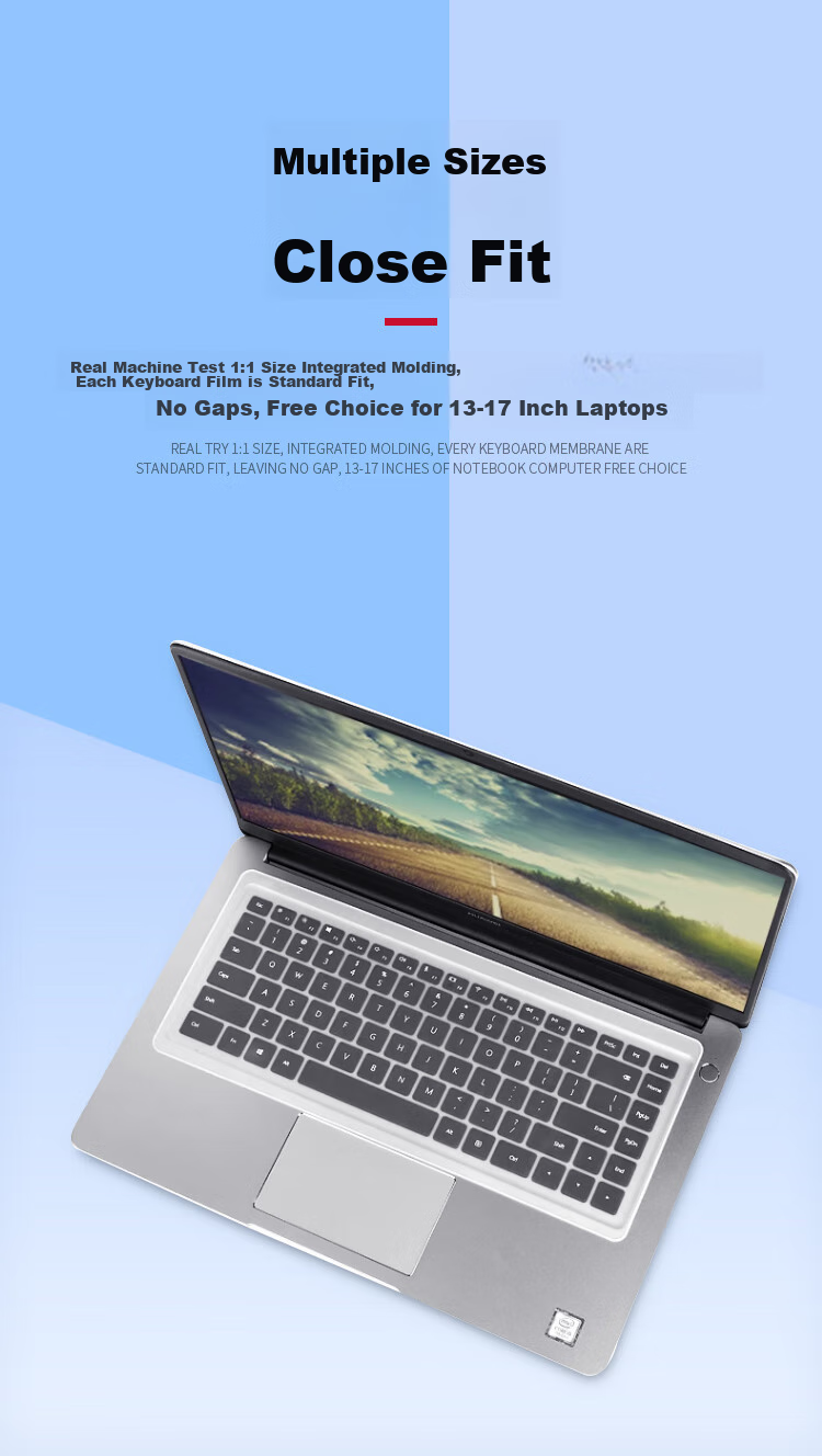 JPLAYER Laptop Screen Protector + Keyboard Cover, 13.3-Inch 16:9 Universal HD Transparent LCD Protective Film Set, Suitable for Lenovo, ASUS, Dell ThinkPad 19