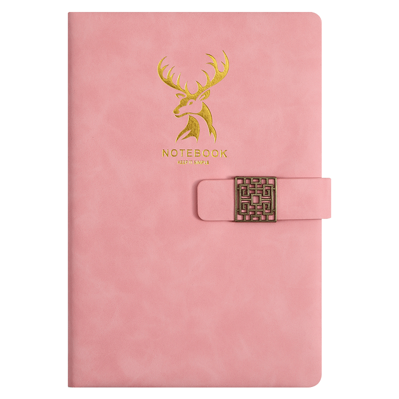 Faramon Notebook A5 Leather Cover Thickened Journal Business Simple Office Meeting Record Book Notebook Stationery Customization B5 Art Pink