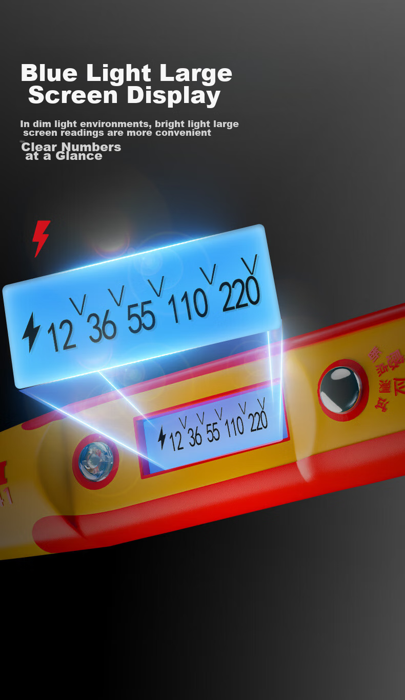 DELIXI Electrician's Voltage Tester, Specialized for Household Wire Testing, Multi-Functional Voltage Detector Pen for Checking Breaks And Points 9