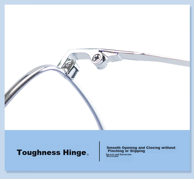 VGO Anti-Blue Light And Radiation Protection Glasses for Men And Women, Titanium Frame Non-Prescription Glasses for Online Classes, Protective Eyewear for Myopia, Frame 10077 Black Silver 7