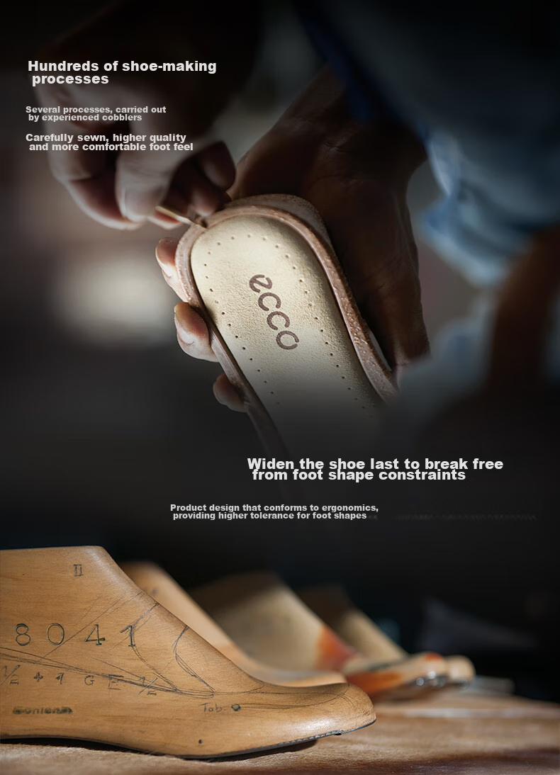 ECCO Derby Shoes, Cowhide Height-Increasing Casual Formal Leather Shoes, Hybrid Waterproof Series 524704, Cocoa Brown, Size 45 HL 2