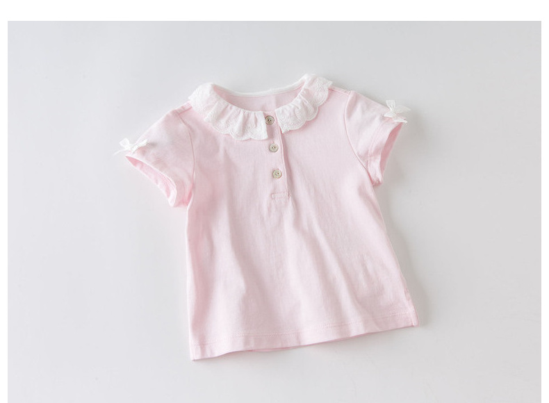 DAVE & BELLA Children's T-Shirt, Girls' Short-Sleeve Summer Wear, Stylish Little Girl's Cotton Top 7