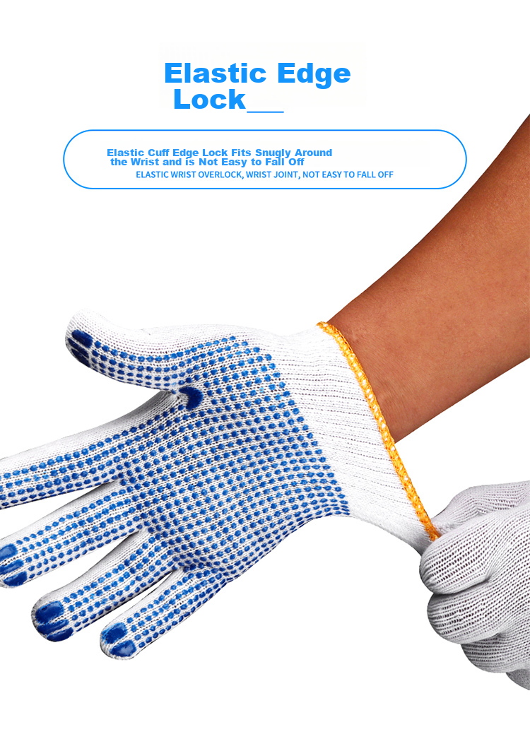 Qianyu 12 Pairs of Thick Work Gloves, Durable Cotton Work Gloves for Construction Sites, Random Colors 3