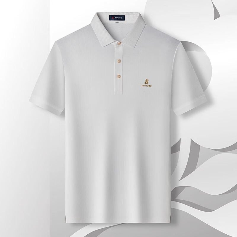 Мужская футболка-поло MONTAGUT Summer Short-Sleeve Polo Shirt, бесшовная, впитывающая тепло, дышащая, белая, размер 54