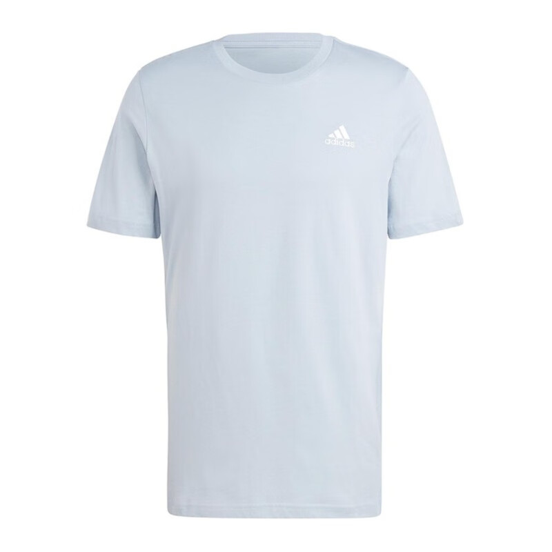 Adidas Men's Pure Cotton Casual Round Neck Short-Sleeve Sports T-Shirt IC9282, Black, A/XL Size 16