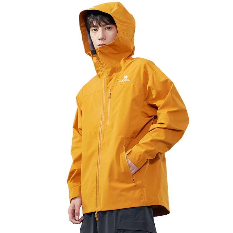 CAMEL Outdoor Sports 3L Hard Shell Jacket for Men And Women, 2024 New Model, Heavy Rain Waterproof Mountaineering Coat, Model 6126