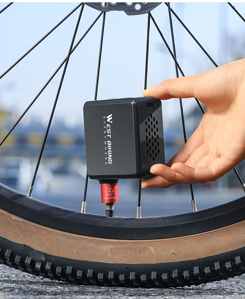 WestBiking Electric Air Pump Inflator for Bicycles And Electric Bikes, Universal Equipment 18