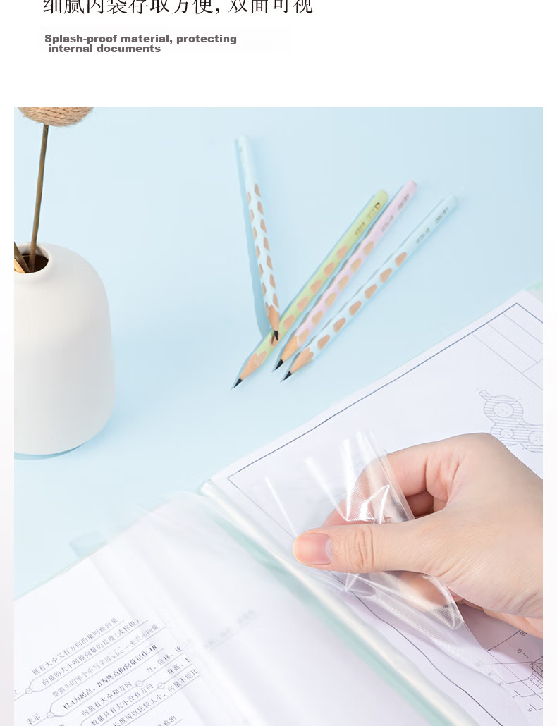 Deli A4 PP Skin-Friendly Document Folder with Sleeves for Prenatal Check-Ups, Report Storage, Certificates Collection, And Sheet Music Organizer - Random Color PQ603-30 9