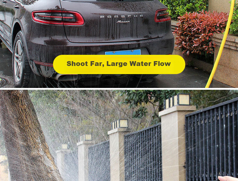 Dipuer Car Wash Gun, High-Pressure Water Gun Household Cleaning Tool, Car Washing Hose Gun with Connector And 15-Meter Hose 6