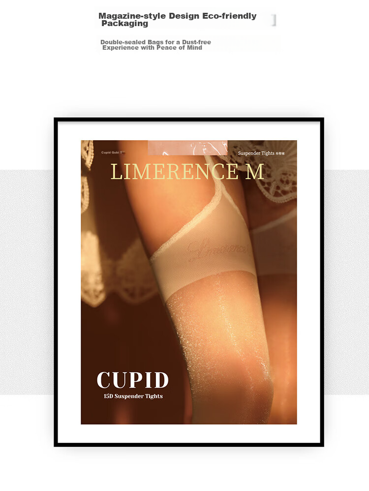 Limerence M [Cupid] Crotchless Stockings, Sexy Suspender Thigh-Highs, Ultra-Thin Versatile Lace, No Need to Remove, Wine Red, One Size Fits All 16