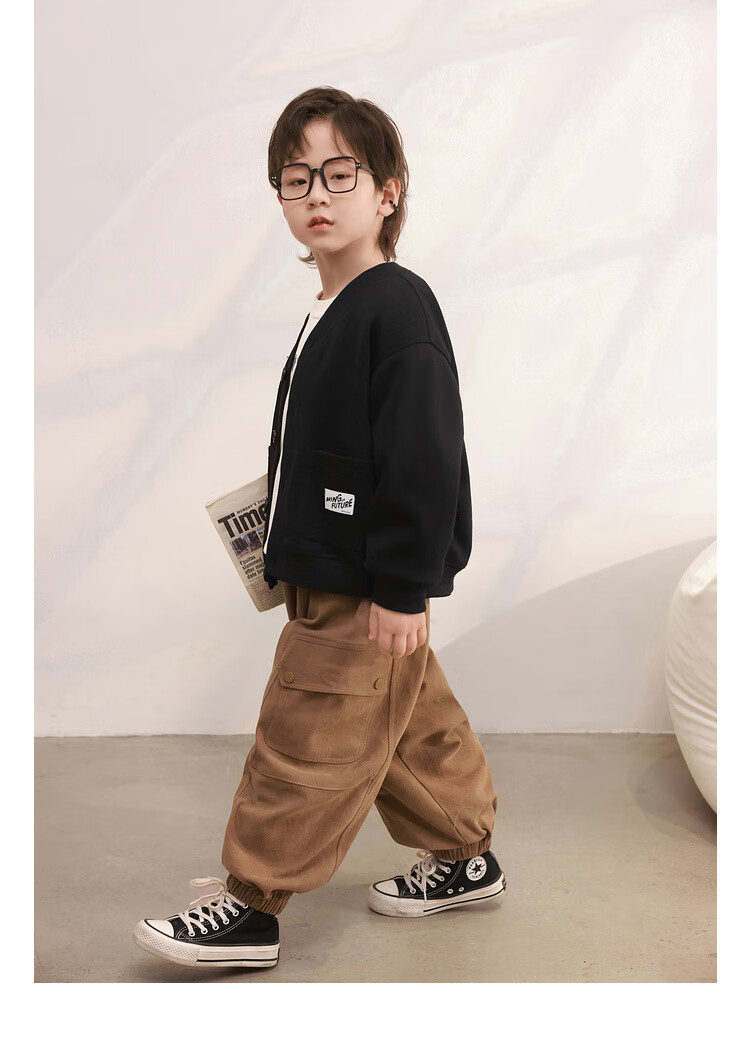 LUSON Chen Da Zhu Boys' Cardigan Jacket, 2025 Spring And Autumn New Style, Children's Casual Long-Sleeve Top, Cool Cardiga 19