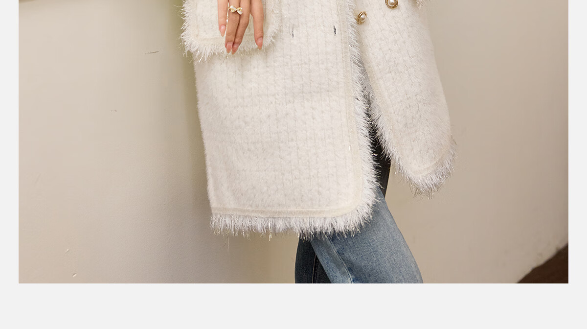 PinCai Women's Small Fragrance Style Mid-Length Elegant Coat Oriental Minimalist Luxury Tassel Jacket P144F6005 2