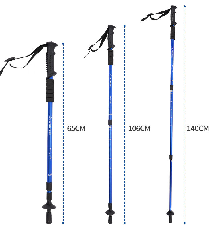 WhitePeak Trekking Pole, Folding Professional Outdoor Climbing Cane, Hiking Stick Equipment, Aluminum Alloy Ultra-Light Telescopic 10