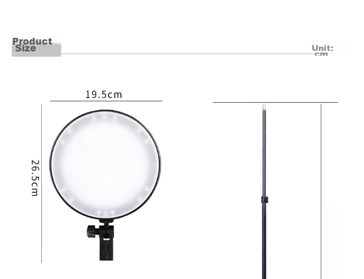 Hakutatz LED Photography Light, Live Streaming Fill Light, Studio Kit, Continuous Soft Light Props Equipment, Octagonal Photo Video Beauty Light, Internet Celebrity Streamer Room 9