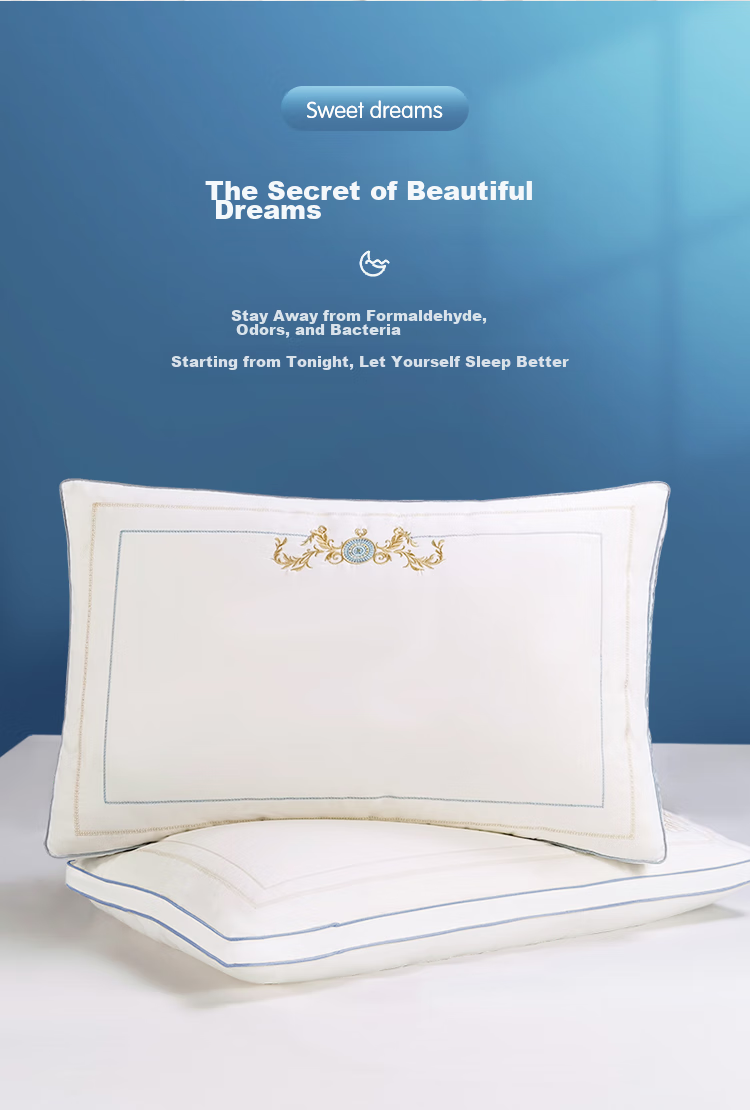 FUANNA Partition Pillow, Pure Cotton Cervical Pillow, Adult Sleeping Hotel Pillow Core, Upgraded Soybean Breathable Double Pillow, 66*43cm 3