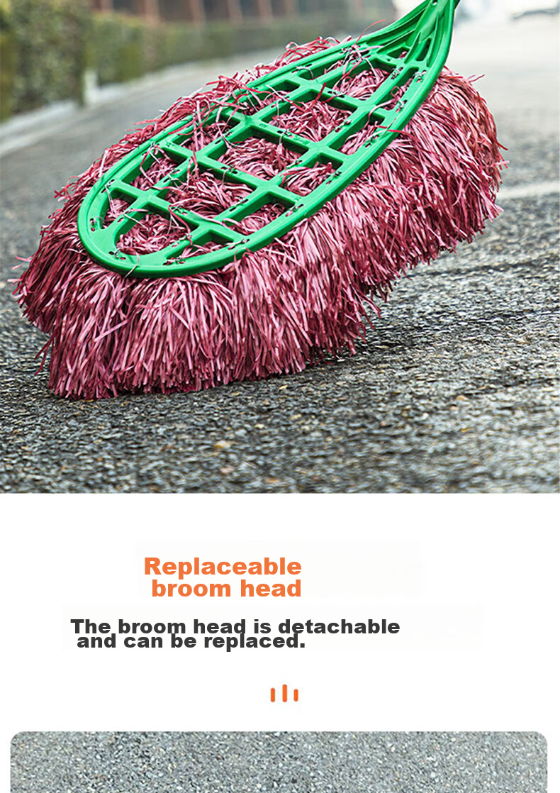 Aoyida Plastic Broom, Large Yard Sweeper, Thick Street Sweeping Broom for Sanitation Workers, Leaf And Dust Broom for Courtyard And Street Cleaning 6