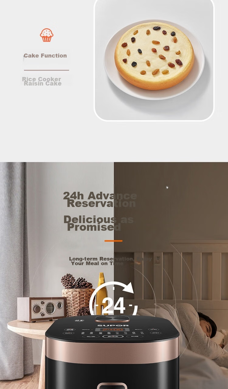 SUPOR ZMD Anxin Series, Touch Control Panel, 9 Functions, Removable Inner Cover, 24-Hour Reservation, Micro-Pressure, Ball Pot Inner Tank, 4L Rice Cooker SF40FC375 11