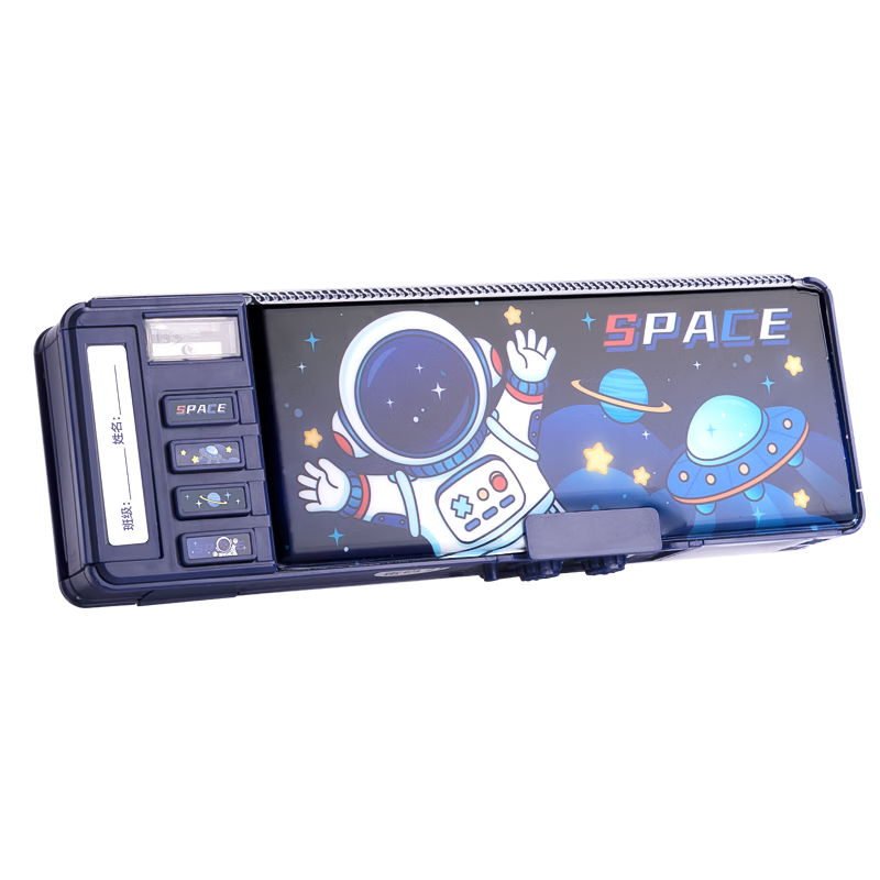 Kabaxiong Password Lock Pencil Case, Multifunctional Stylish Pencil Box, Large Capacity Pen Holder, New Style for Primary School Boys And Girls in 2026, Space Encounter Design, Gift