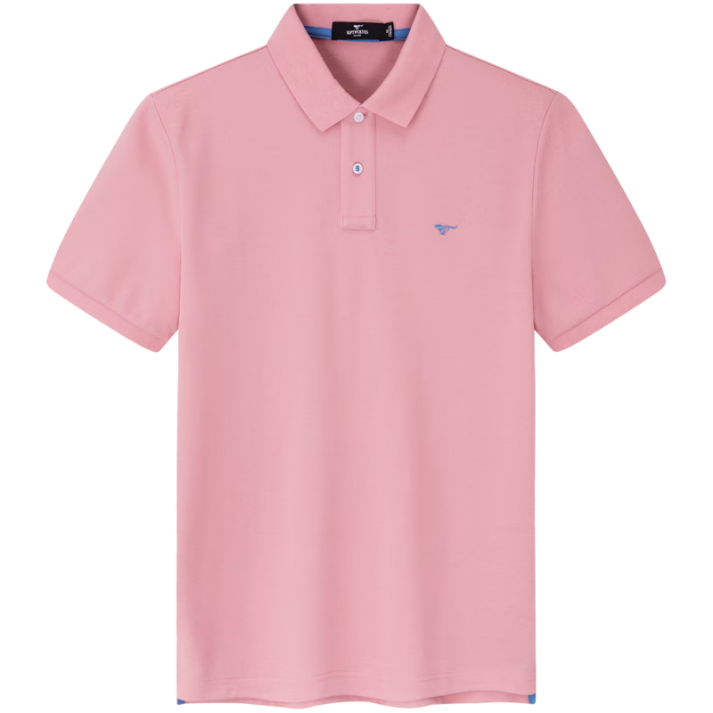 SEPTWOLVES Cool-Feeling Color-Fixing Short-Sleeve Polo Shirt for Men, Antibacterial Turndown Collar Business Casual Solid Color Multi-Color Small Wolf Logo T-Shirt