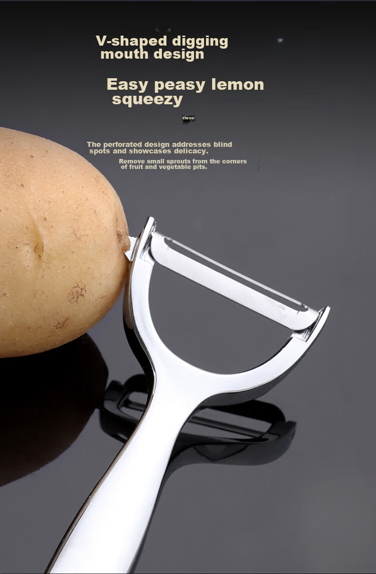 BJ Zinc Alloy Peeler Kitchen Potato Peeler Stainless Steel Peeling Tool Fruit And Melon Peeler 4