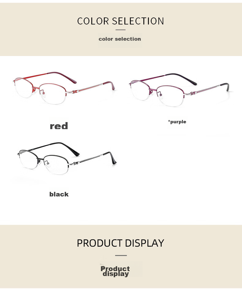 LESCA LUNETIER Reading Glasses for Women, Anti-Blue Light Radiation, High-Quality Genuine Product, High-Definition Presbyopic Glasses for Middle-Aged And Elderly, Fashionable Reading Glasses 26