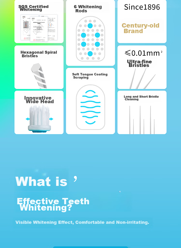 EBISU Wide-Head Medium Bristle Whitening Toothbrush for Adults, Men And Women, Couples, Gum Protection, Teeth Whitening, Tongue Coating Cleaning, 1 Piece, Random Color 2