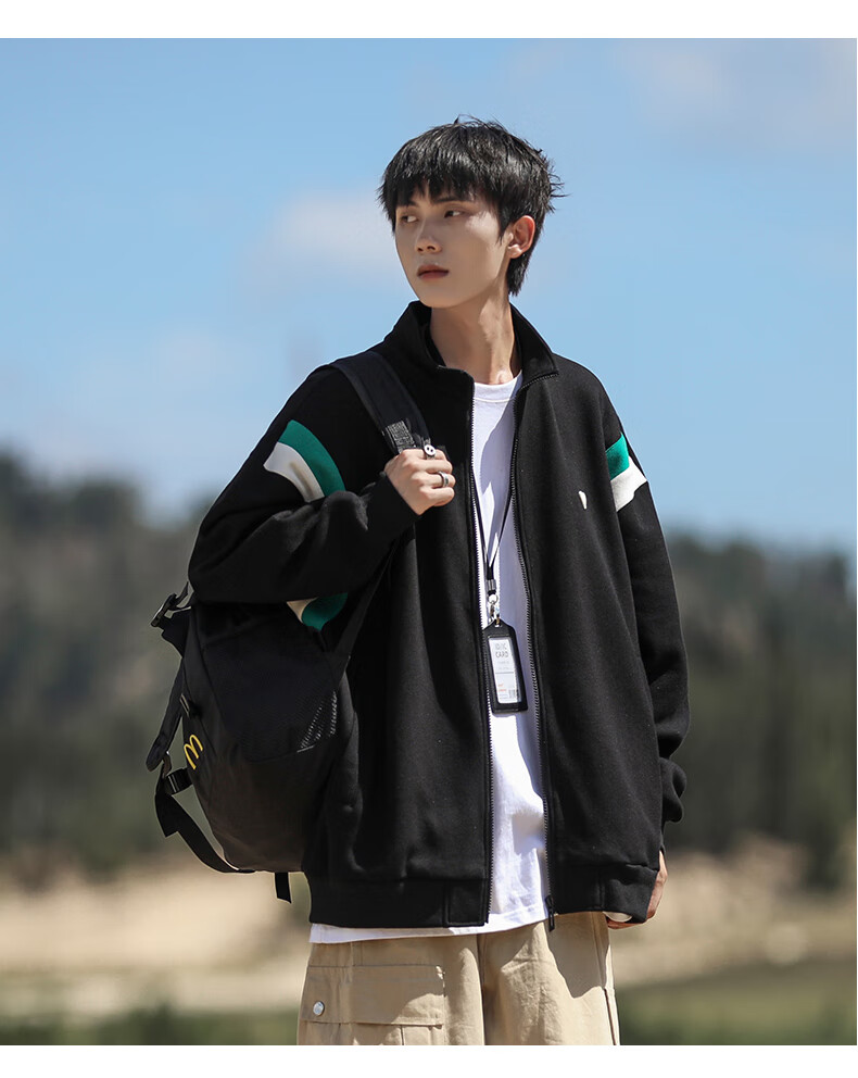 Foss Phil Washed Vintage Denim Jacket Men Spring Autumn Casual Youth Loose Retro Coat Q2481 Vintage Blue M 15