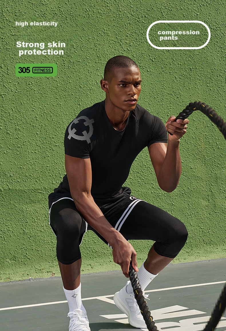 RIGORER Basketball Compression Shorts, Fitness Leggings for Men, Tight-Fitting Base Layer Pants, Training Running Gym Sports Long Pants for Me 1