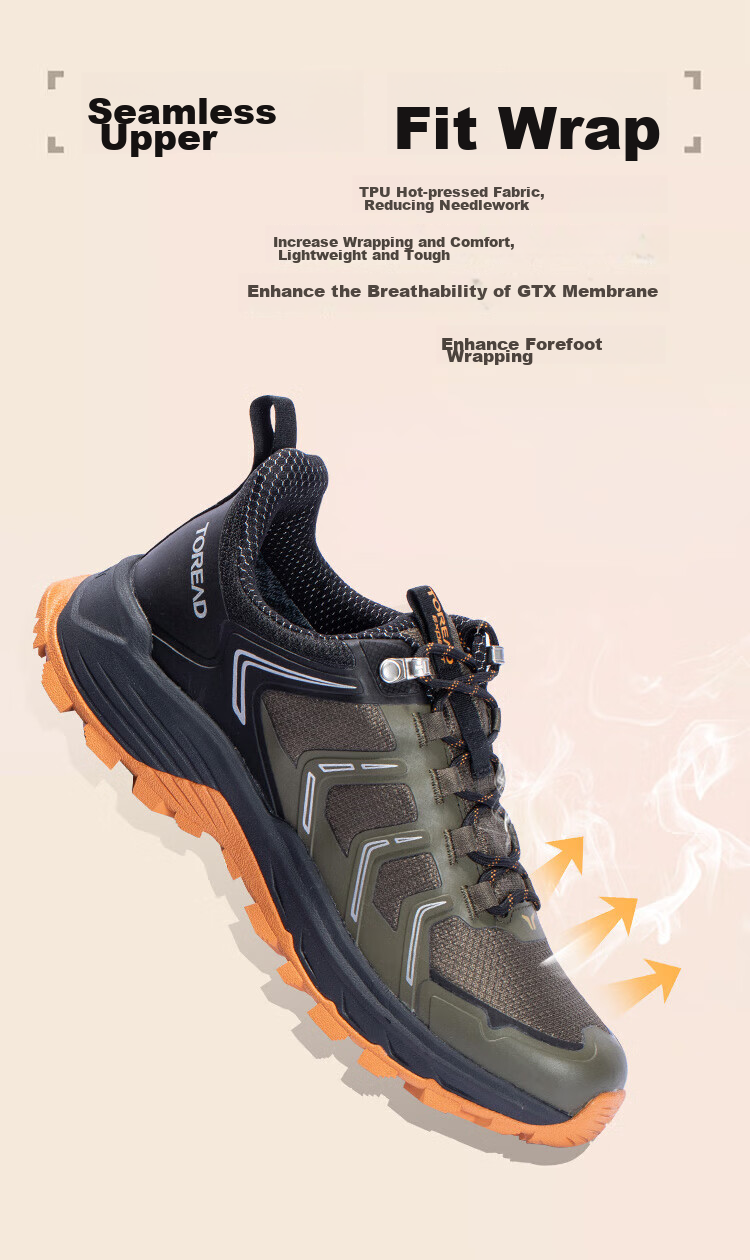 TOREAD Waterproof Hiking Shoes, Autumn And Winter Men's Non-Slip Trail Mountaineering Shoes, Warm Grip Outdoor Shoes TFAACM91983 6