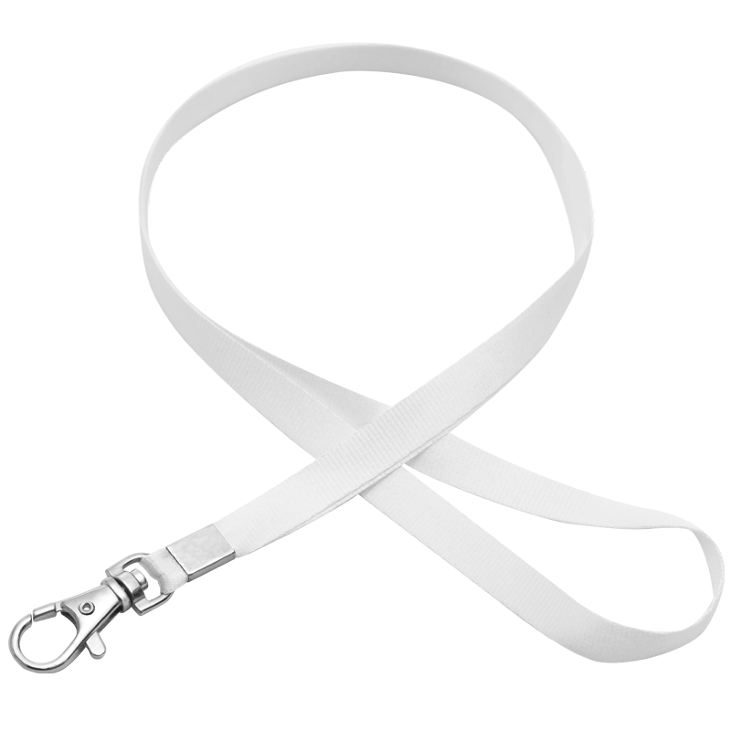 UHOO 6741-6 ID Card Lanyard (1.0cm Wide), White, 6 Pieces/pack, ID Card Holder, Work Badge, Employee Tag, Chest Card, Bus Pass Holder, Student Meal Card Strap