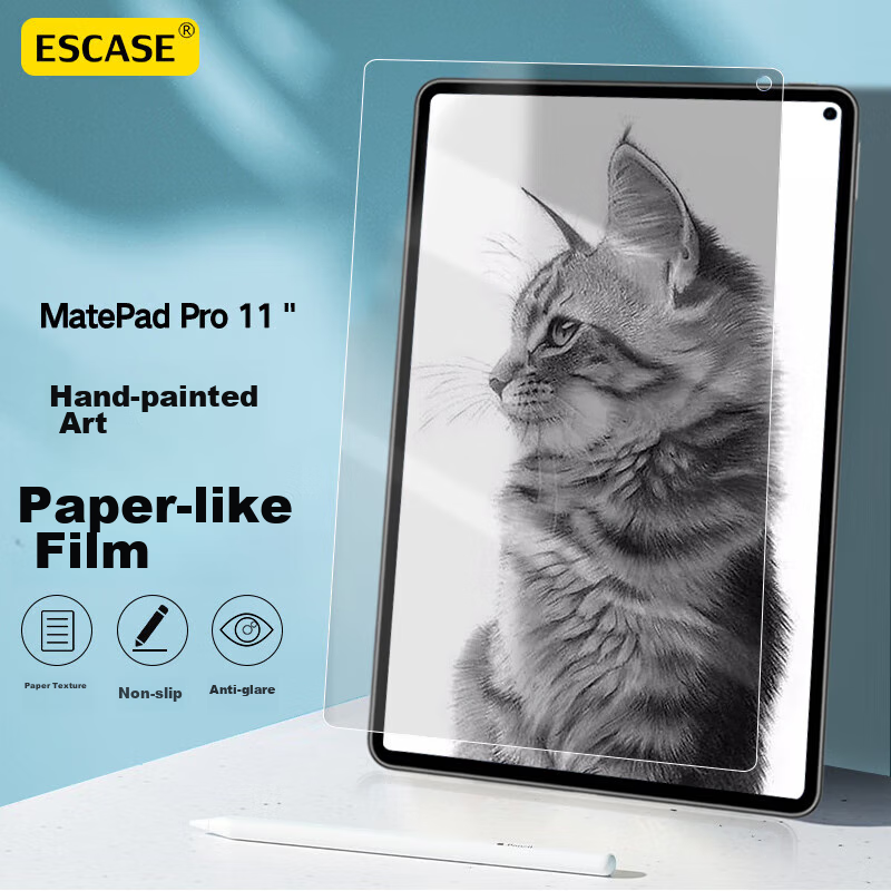 ESCASE Huawei MatePad Pro 11 Paper-Like Film Tablet Protective Film, Kent Paper, 2022/2024 Model Frosted Full-Screen Hand-Drawn Writing And Drawing Professional Screen Protector