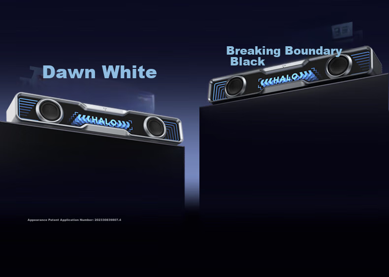 EDIFIER Halo SoundBar Desktop Bluetooth Speaker, High-Fidelity Computer Gaming Speaker, RGB Lighting Effects, Dawn White 6