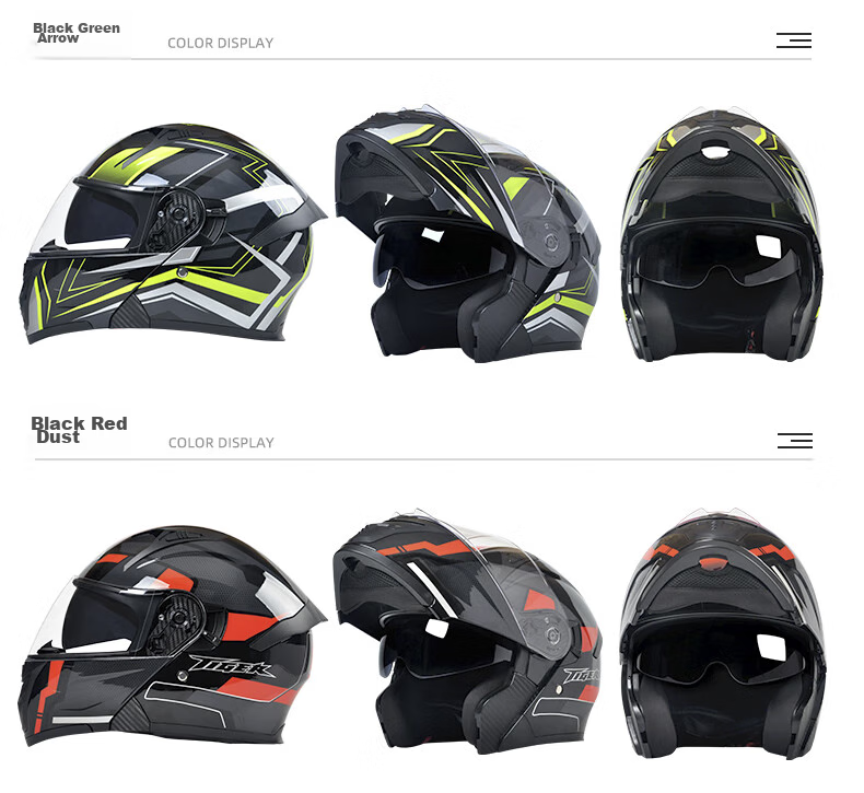 AD Motorcycle Flip-Up Helmet, 3C Certified, Unisex All-Season Flip-Up Helmet, Class A Winter Anti-Fog Motorcycle Full Helmet, Summer Electric Scooter Safety Helmet, K9 White 23