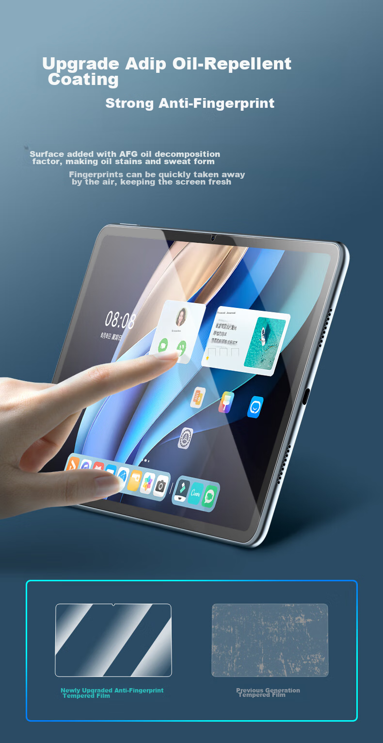 CangHua Tempered Glass Screen Protector for Vivo Pad5Pro/3Pro, 13-Inch IQOO Pad5Pro/2Pro Tablet Tempered Glass Film, Full Screen Coverage Protective Film for Vivo Computer 7