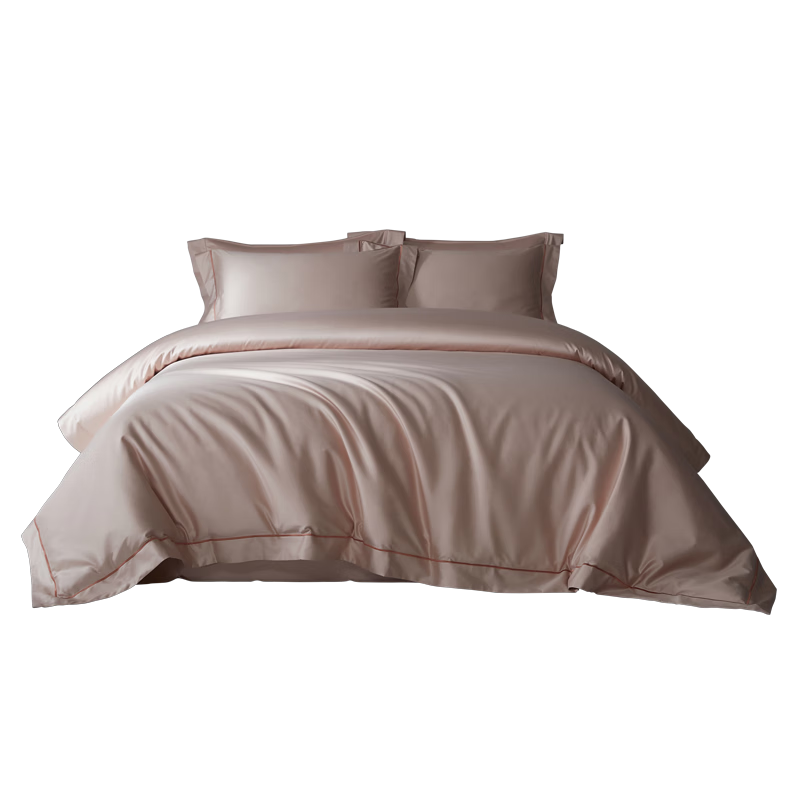 MIDO HOUSE Bedding Set, 400 Thread Count Cotton, All-Season Use, Class A, Suitable for Bare Sleeping, Pure Cotton Fitted Sheet, Duvet Cover, 220*240 Cm, Twilight Purple Smoke