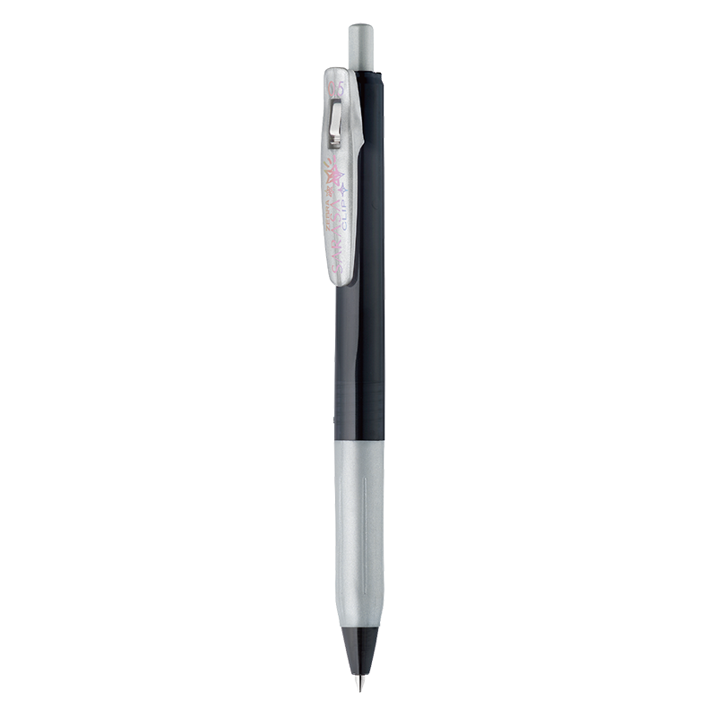 ZEBRA JJ15 Gemstone Series Gel Pen, 0.5mm Retractable Bullet Tip Signing Pen, Student Journaling Pen Marking Pen, JJ15-S Silver