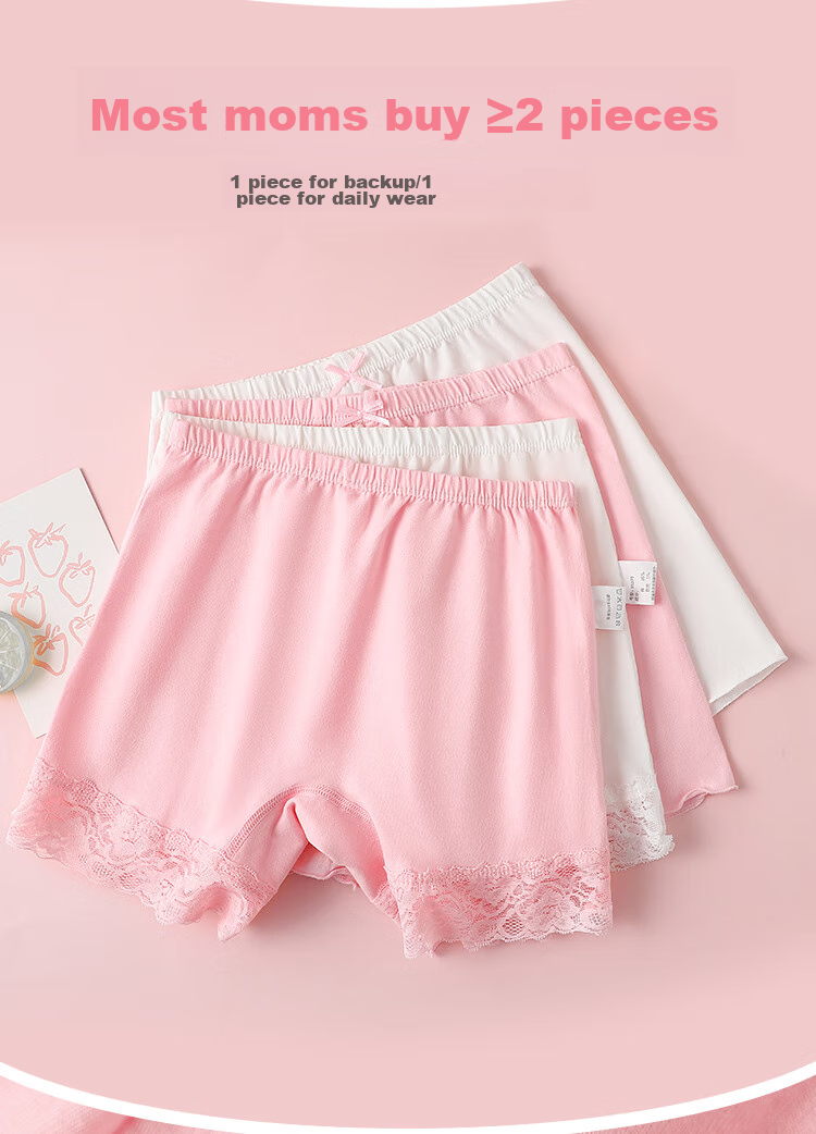 MiiOW Girls' Safety Shorts, Children's Underwear, Anti-Exposure Underpants, Little Girls' Boxer Briefs, Regular Size 110 3