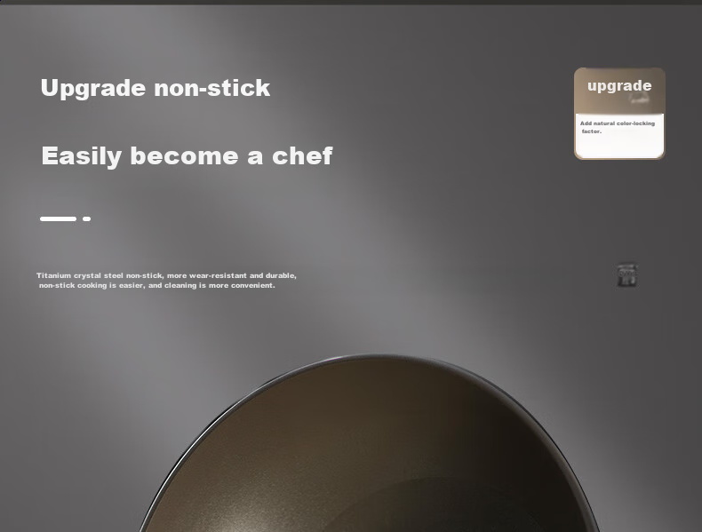 SUPOR Non-Stick Wok Pan, Household Cooking Pan 30cm Titanium Ceramic Multi-Functional Frying Pan Compatible with Induction Cooker And Gas Stove 6