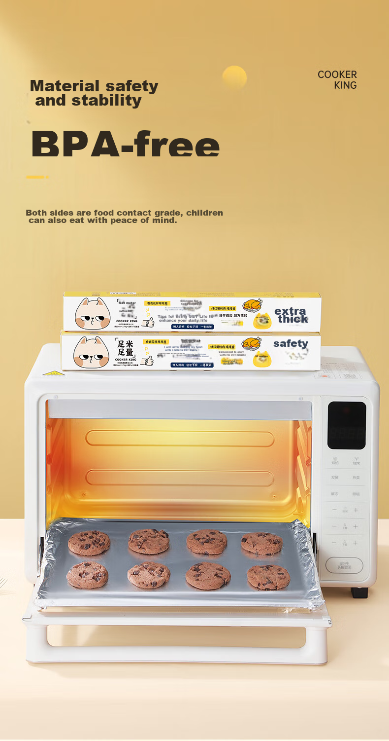 COOKER KING Aluminum Foil, 30 Meters Boxed, Suitable for Kitchen Baking, Barbecue, Oven, Air Fryer, Locks Moisture And Prevents Burning 6