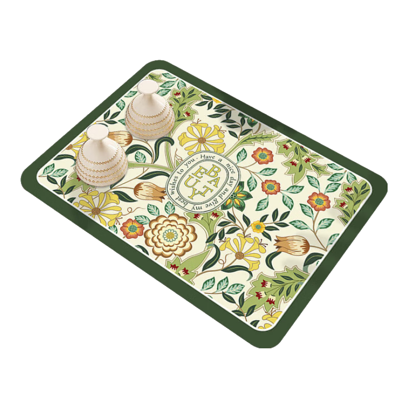 Siwangongli Heat-Resistant Mat, Countertop Draining Pad, Diatomaceous Earth Water-Absorbing Mat, Table Dryer Pad, Coaster, Tea Tray, Bar Mat