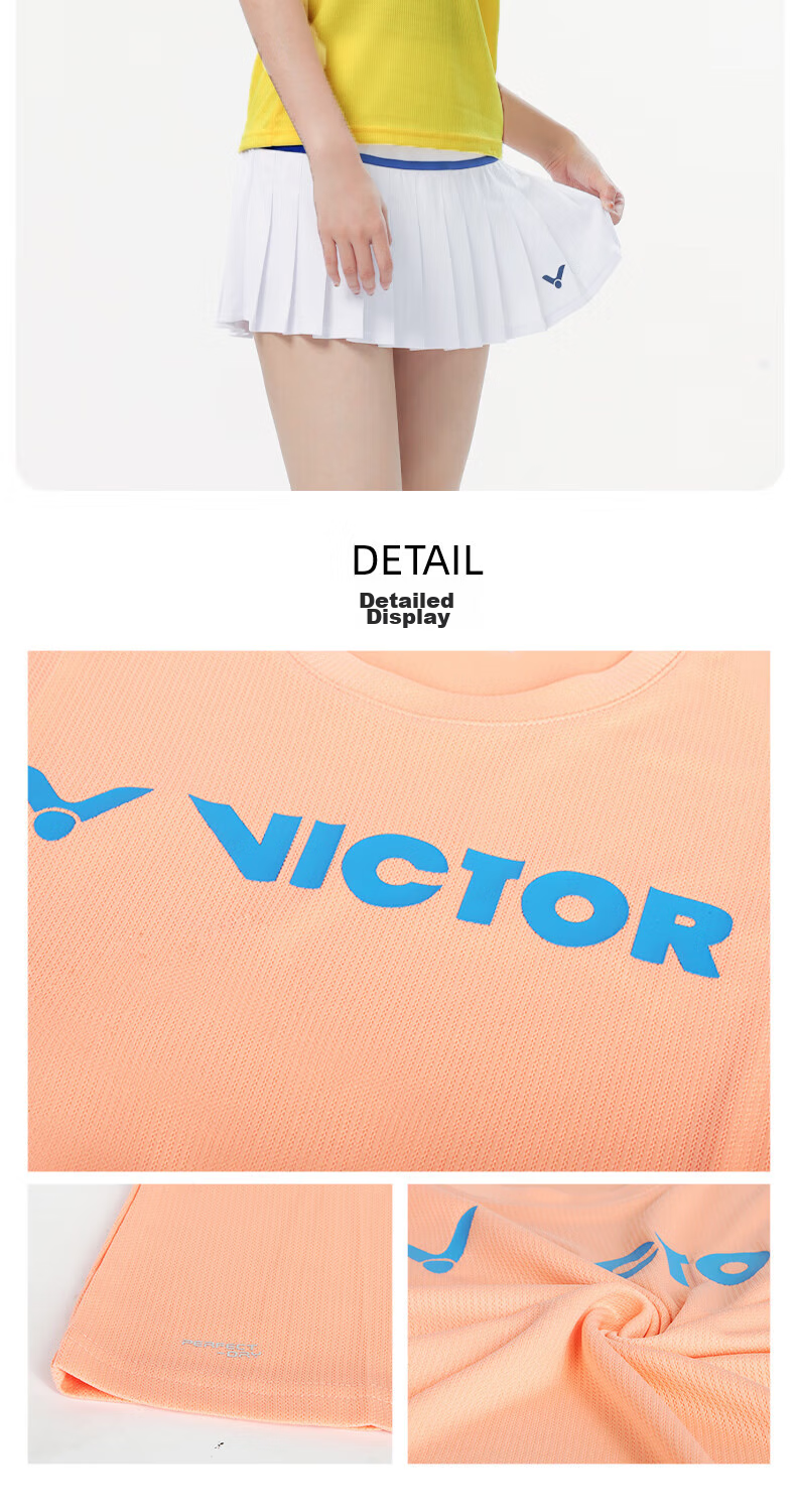 VICTOR Badminton Shirt for Men, Training Wear, Quick-Dry Breathable T-Shirt T-40050, Lotus Pink, Size L 5